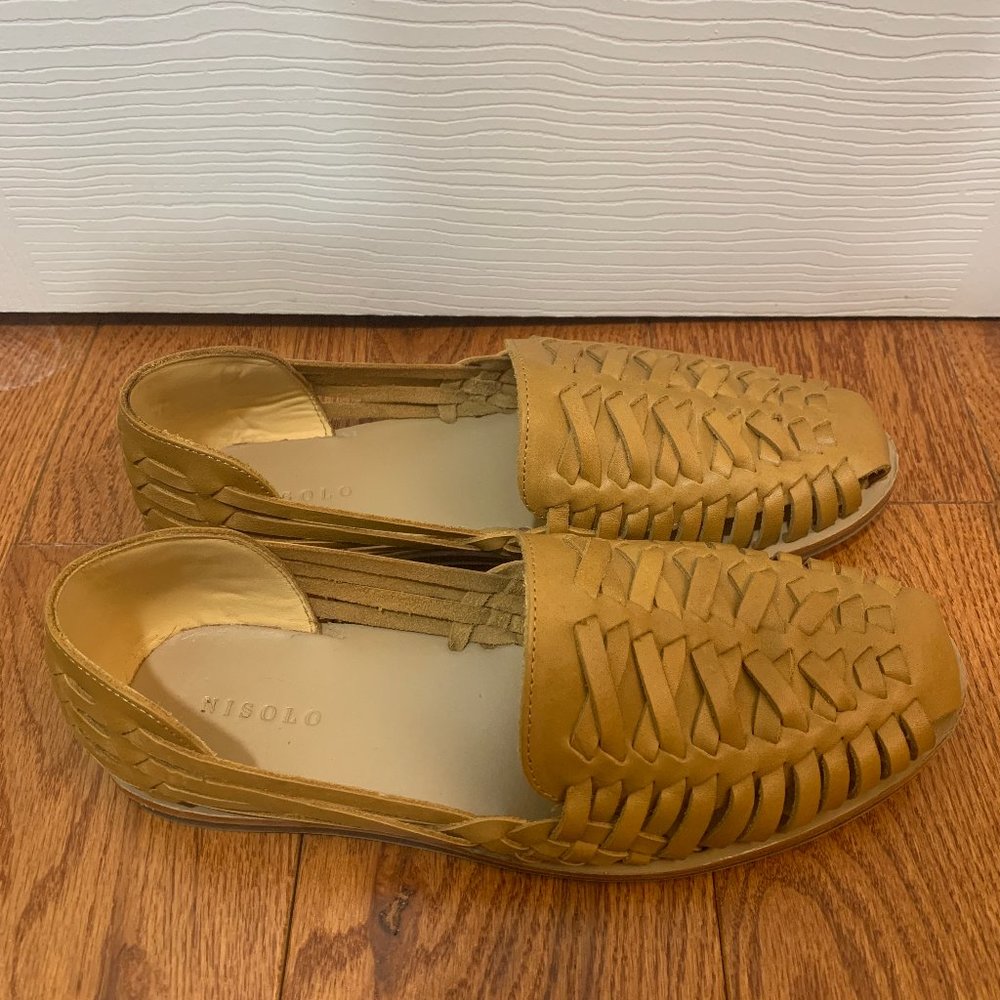 Men's Nisolo Huarache Sandal size 9.5 in Saddle Brown